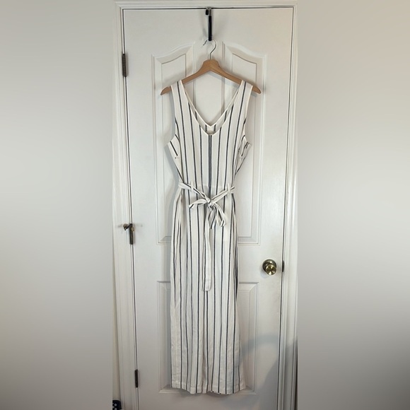 Outerknown | 100% Cotton Weekender White & Blue Striped Jumpsuit Size Small - Picture 4 of 12